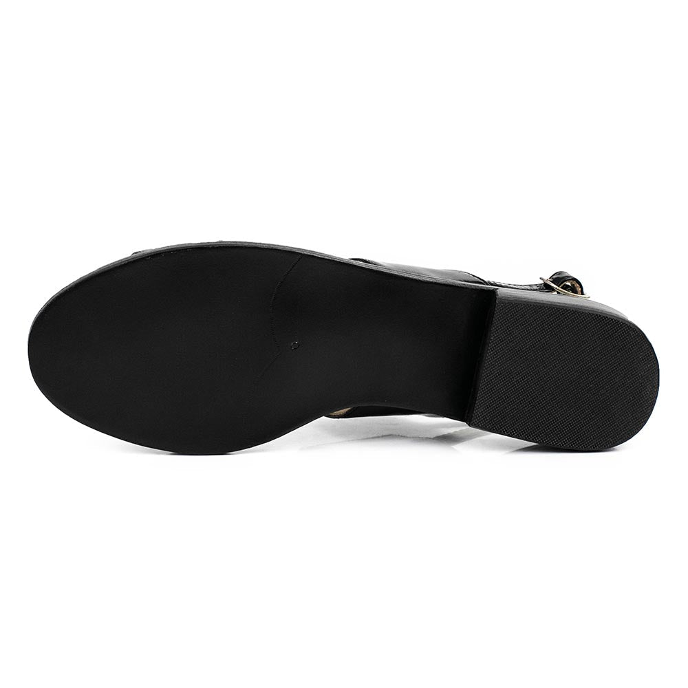 SANDALIA SATIN NEGRA