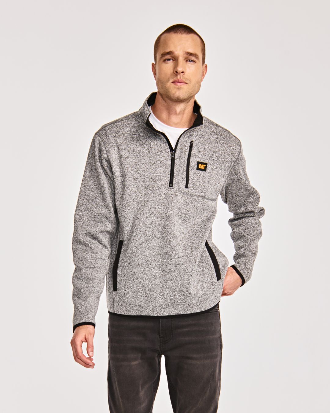 SWEATER FLEECE QUARTER ZIP JACKET