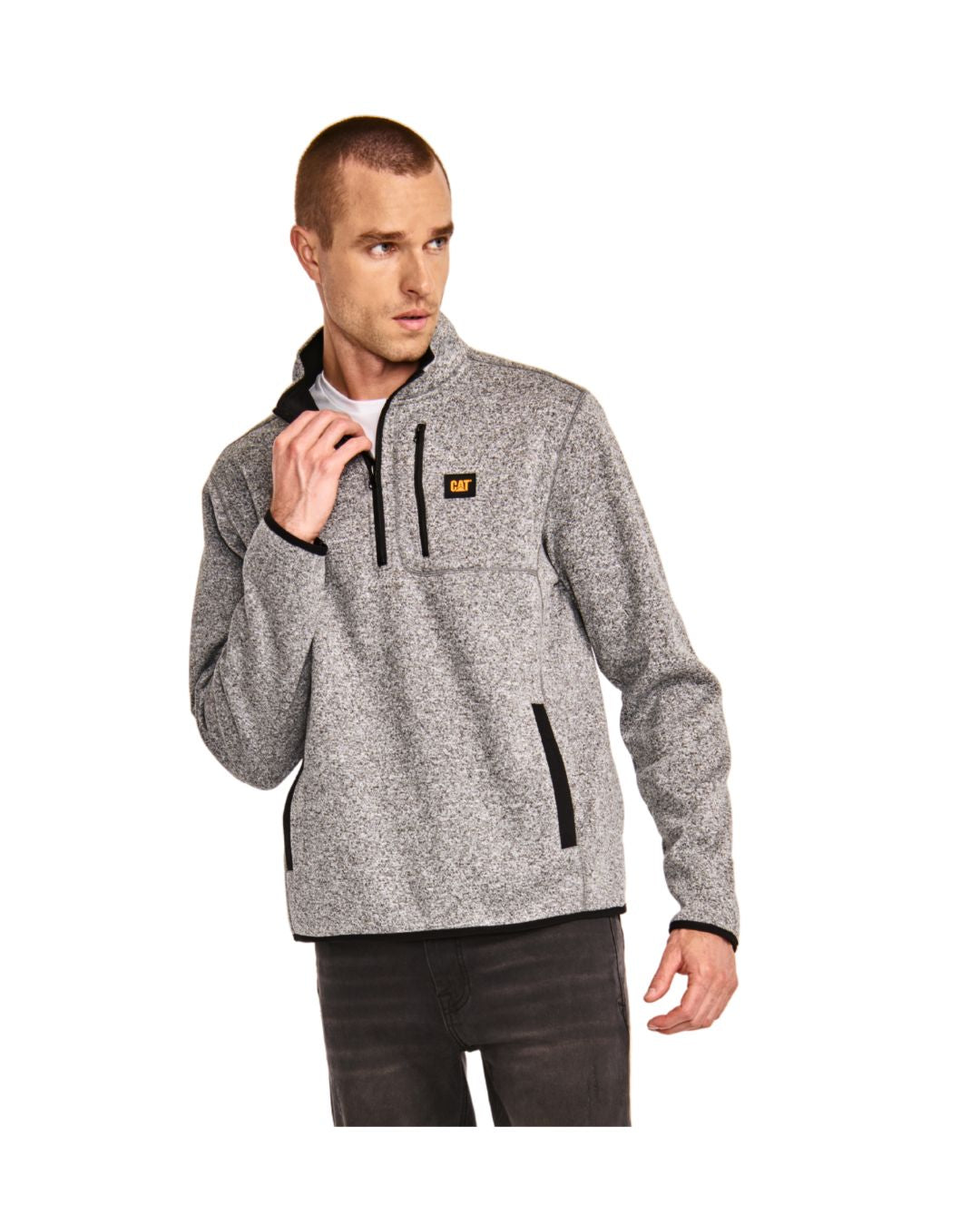 SWEATER FLEECE QUARTER ZIP JACKET